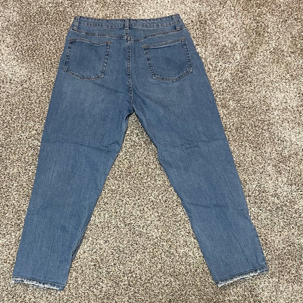 NEW! Wild Fable High Rise Distressed Cropped Mom Jean 10 - Picture 5 of 9